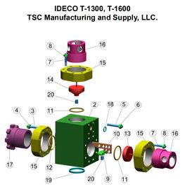 TSC WF1600BH 7500 PSI, NATIONAL 12P160, 140-220 MUD PUMP FLUID END MODULE LINERS, PISTONS, VALVES, TSC MUD PUMP LINER supplier