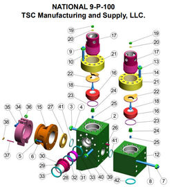 TSC WF1600BH 7500 PSI, NATIONAL 12P160, 140-220 MUD PUMP FLUID END MODULE LINERS, PISTONS, VALVES, TSC MUD PUMP LINER supplier