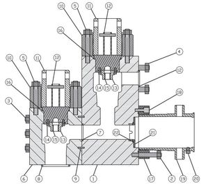 EMSCO FB1600 mud pump Fluid end module，F1300 mud pump, F1000 mud pump, F800 mud pump, F500 mud pump supplier