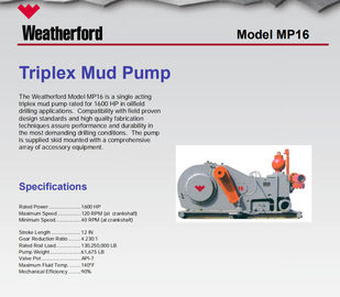 MP5 MUD PUMP, MP10 MUD PUMP, MP13 MUD PUMP, MUD PUMP FOR OILWELL DRILLING, WEATHERFORD MUD PUMP, MP16 MUD PUMP supplier