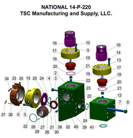 TSC WF1600BH 7500 PSI, NATIONAL 12P160, 140-220 MUD PUMP FLUID END MODULE LINERS, PISTONS, VALVES, TSC MUD PUMP LINER supplier