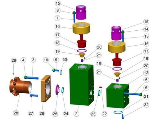 Southwest 12P160  7500PSI  mud pump Fluid end module, MISSION &quot;L&quot; NEW STYLE MODULE FOR NATIONAL 12-P-160 MUD PUMP supplier